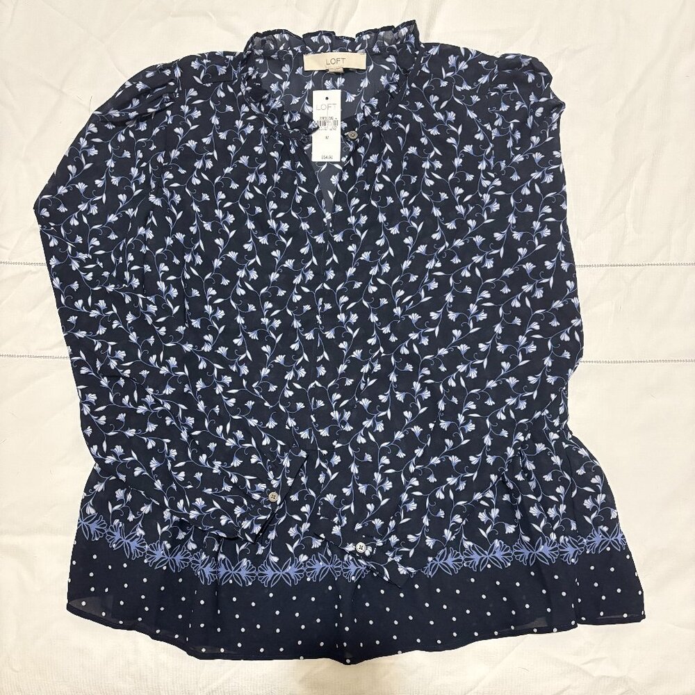 LOFT blouse - navy size M